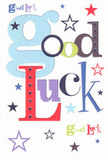 With every detail designed to inspire, this card radiates the authentic encouragement Watford locals extend to friends embarking on new adventures. The phrase 'Good Luck' sprawls confidently across the white background, mingling oversized, soft blue characters with lively dashes of red, green, and deep purple. As if gathered from a palette of spring flowers in Oxhey Park, the colours twist and swirl with playful precision, animated further by a dance of stars-navy, lilac, and a citrusy pop of lime-spread across the card. The texture is polished and smooth to touch, evoking the quality and freshness found in bouquets arranged nearby. Whether congratulating someone on a new role at Watford Hospital or wishing success in the arts, this card channels the genuine, supportive magic that comes from a close-knit town. Its visual harmony, mixed with playful fonts and star-studded motifs, stirs the senses and underscores each written wish with optimism and local pride. The card's inviting craftsmanship makes it an ideal, heartfelt companion for anyone taking a courageous new step in the heart of Watford.
